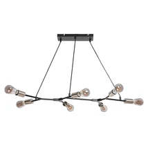 Pendul Rabalux BRANWEN metal, negru, crom, E27 - Rabalux-72027