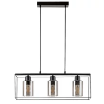 Pendul Rabalux CHADWICK metal, sticla, negru, transparent, E27 - Rabalux-72033