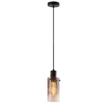 Pendul Rabalux FUMEA metal, sticla, negru, fumuriu, E27 - 72037