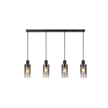 Pendul Rabalux FUMEA metal, sticla, negru, fumuriu, E27 - 72039