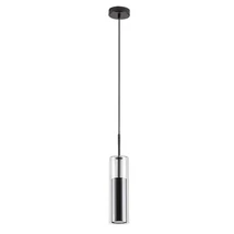 Pendul Rabalux KALEVI metal, sticla, negru, transparent, GU10 - 72047