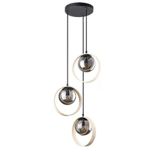 Pendul Rabalux PEYTON metal, lemn, sticla, transparent, E14 - Rabalux-72063