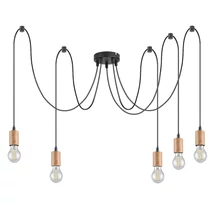Pendul Rabalux DOLLIEN metal, negru, lemn, E27 - Rabalux-72075