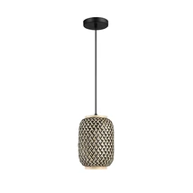 Pendul Rabalux ADALLA metal, rattan, negru, multicolor, E27 - Rabalux-72091
