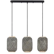 Pendul Rabalux ADALLA metal, rattan, negru, multicolor, E27 - Rabalux-72093