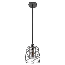 Pendul Rabalux EMRYS metal, sticla, negru, transparent, E27 - Rabalux-72111