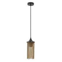 Pendul Rabalux ROXAS metal, negru, cupru, E27 - 72151