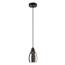 Pendul Rabalux ILMARI metal, sticla, negru, fumuriu, E27 - 72181