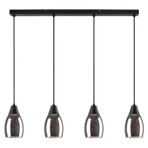 Pendul Rabalux ILMARI metal, sticla, negru, fumuriu, E27 - 72184