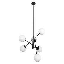 Pendul Rabalux MEDUZA metal, sticla, negru, alb, E14 - 72194