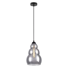 Pendul Rabalux SALVATORE metal, sticla, negru, fumuriu, E27 - 72211