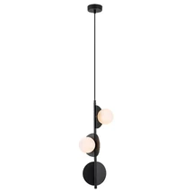Pendul Rabalux JULES metal, sticla, negru, alb, G9 - 72224