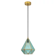 Pendul Rabalux NORAH metal, sticla, auriu, albastru, E14 - 72244