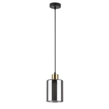 Pendul Rabalux PEREZ metal, sticla, negru, fumuriu, E27 - 72248
