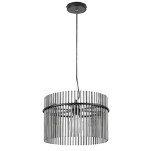 Pendul Rabalux INESA metal, sticla, negru, fumuriu, E27 - 72261