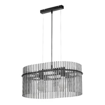 Pendul Rabalux INESA metal, sticla, negru, fumuriu, E27 - 72262