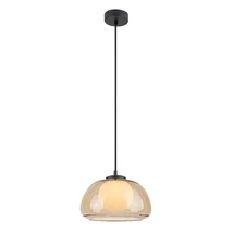 Pendul Rabalux ELOWEN metal, sticla, negru, chihlimbar, maro, alb, G9 - 72273