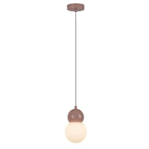 Pendul Rabalux GELLIA metal, sticla, roz, alb, G9 - 72280