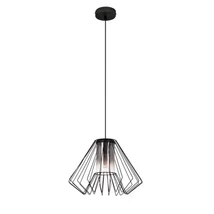 Pendul Rabalux EMERENCIA metal, sticla, negru, fumuriu, E27 - 72372