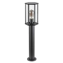 Lampadar exterior Rabalux Dubrovnic metal, sticla, negru, transparent, E27, IP44 - 7240