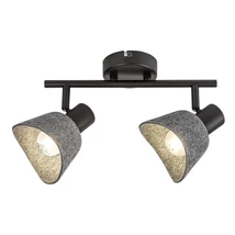 Spot Rabalux FARELIA metal, fetru, negru, gri, E14 - 73006