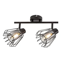 Spot Rabalux EMERENCIA metal, sticla, negru, fumuriu, E14 - 73068