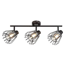 Spot Rabalux EMERENCIA metal, sticla, negru, fumuriu, E14 - 73069