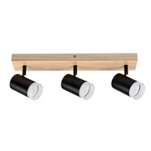 Spot Rabalux TORAS lemn, metal, negru, GU10 - Rabalux-73123