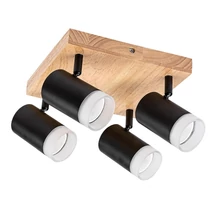 Spot Rabalux TORAS lemn, metal, negru, GU10 - Rabalux-73124
