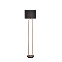Lampadar Rabalux DOMIRO metal, textil, negru, aur, LED  30W +E27 60W, 3000K, 825Lm - 74043
