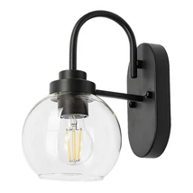 Aplica de perete pentru baie Rabalux TIRINA metal, sticla, negru, transparent, E27 - Rabalux-75005