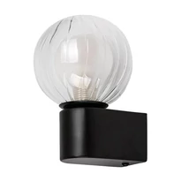 Aplica de perete pentru baie Rabalux COLZAR metal, sticla, negru, transparent, G9, IP44 - 75021