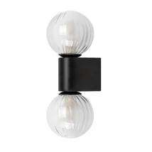 Aplica de perete pentru baie Rabalux COLZAR metal, sticla, negru, transparent, G9, IP44 - 75022