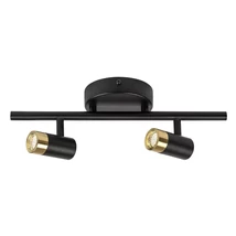 Aplica de perete pentru baie Rabalux KADIR metal, negru, aur, LED, 6W,4000K, 550Lm, IP44 - 75041