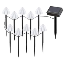 Lampa solara decor Rabalux Skadar plastic, negru, alb, LED, 2600K, 2W, 1lm, IP44 - 77007