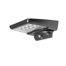 Lampa solara cu senzor Rabalux Moselle plastic, negru, transparent, LED, 4000K, 4W, 300lm, IP44 - 77014