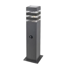 Lampadar exterior cu senzor Rabalux Ankara metal, plastic, antracit, transparent, E27, IP44 - 77026