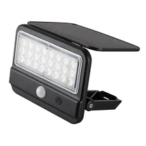 Aplica de perete solara de exterior cu senzor Rabalux FLAXTON plastic, negru, transparent, LED, 4000K, 7W, 700lm, IP54 - 77040