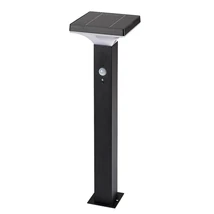 Lampadar solar de exterior cu senzor Rabalux GELEEN metal, plastic, negru, alb, LED, 3000K, 4W, 400lm, IP44 - 77045