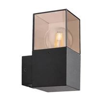 Aplica de perete exterioara Rabalux LOANDA metal, plastic, negru, fumuriu, E27, IP54 - 77080