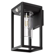 Aplica de perete exterioara cu senzor Rabalux ZERNEST metal, plastic, negru, transparent, E27, IP54 - 77086
