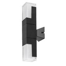 Aplica de perete exterioara Rabalux DARVAS metal, plastic, negru, transparent, LED, 12W, 830lm, 2700K-4000K-6000K, IP54 - 77127