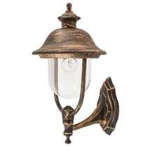 Aplica exterior Rabalux NEWYORK E27 metal auriu antic cu abajur plastic transparentstil clasic IP44 - 8697