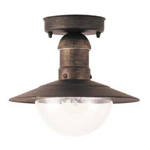 Plafoniera exterior Rabalux OSLO E27 metal auriu antic cu abajur plastic transparentstil mediteran IP44 - 8736