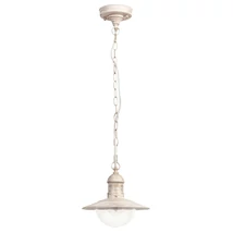 Pendul exterior Rabalux OSLO E27 metal alb antic cu abajur plastic transparentstil mediteran IP44 - 8740