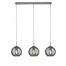 Pendul Searchlight BALLS metal, sticla, crom, fumuriu, E14 - 1033-3SM