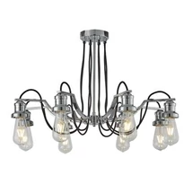 Pendul Searchlight Olivia metal, crom, E27, 60W - 1068-8CC