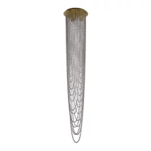 Pendul Searchlight SWOOP metal, cristal, alama, GU10 - 10883-5SB