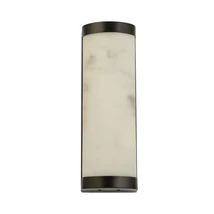 Aplica de perete Searchlight NILE metal, marmura sticla, negru, alb, LED, 12W, 3000K, 370 Lm - 10889BK