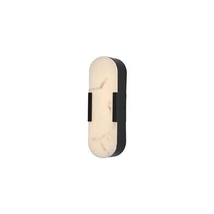 Aplica de perete Searchlight Opaline metal, plastic, negru, alb, LED, 14W, 1207lm, 3000K, IP44 - 11138BK